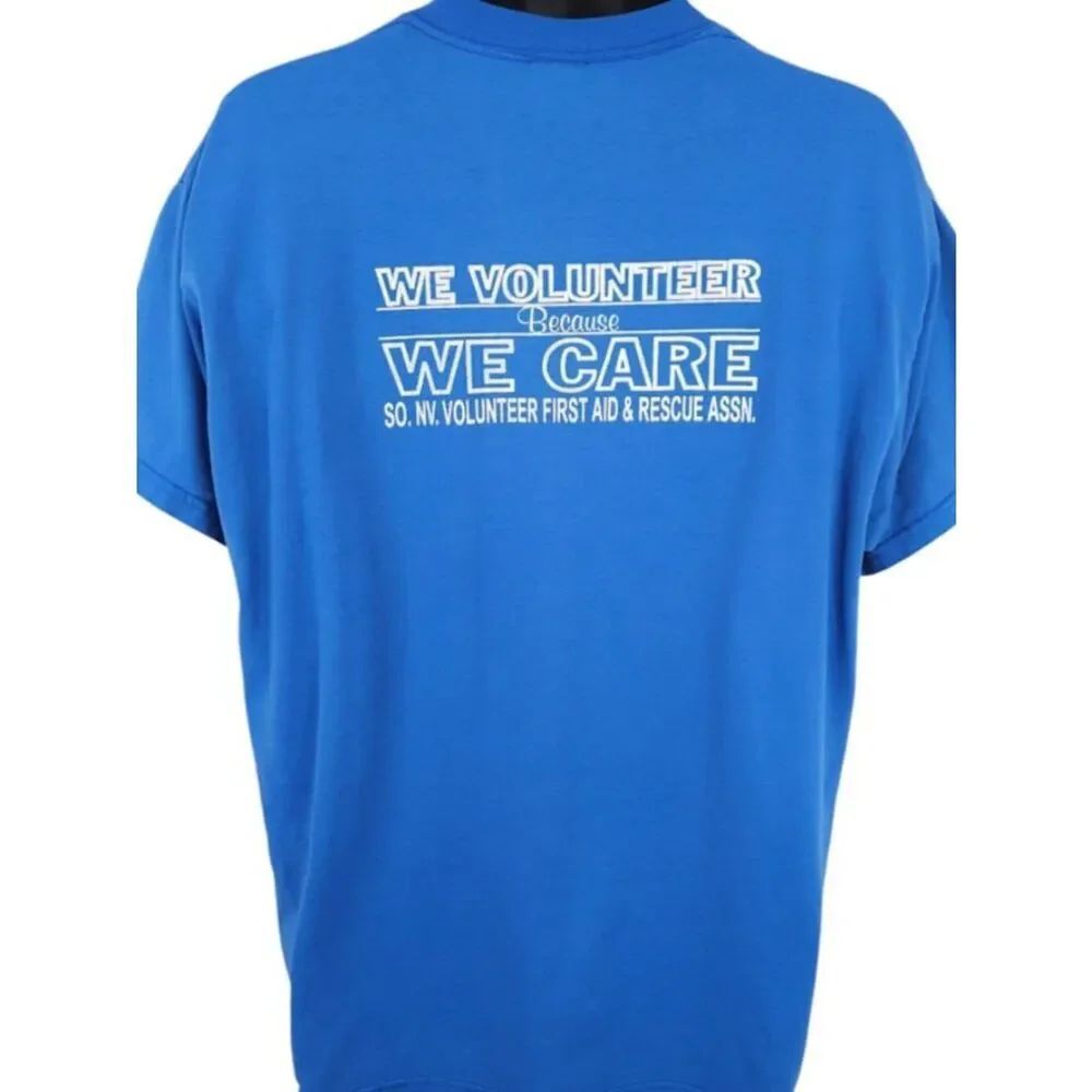 Vintage Southern Nevada First Aid & Rescue T Shirt Mens Size XL Blue 90s Y2K
